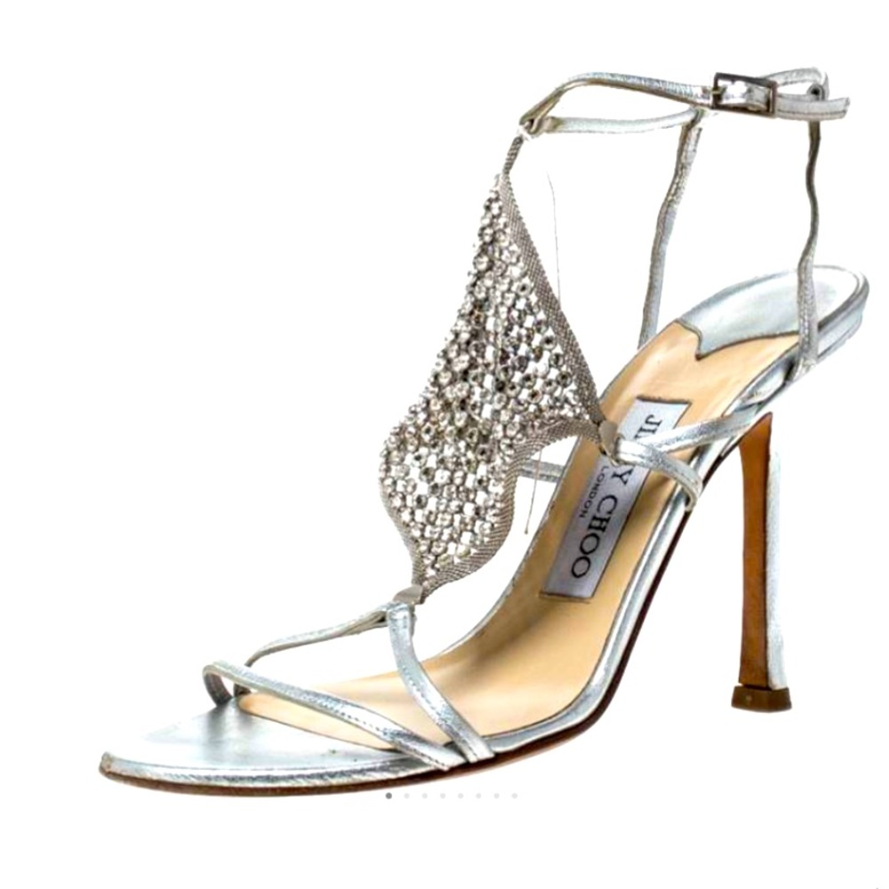 Gorgeous Jimmy Choo crystal sandals. Pristine condition. Worn once